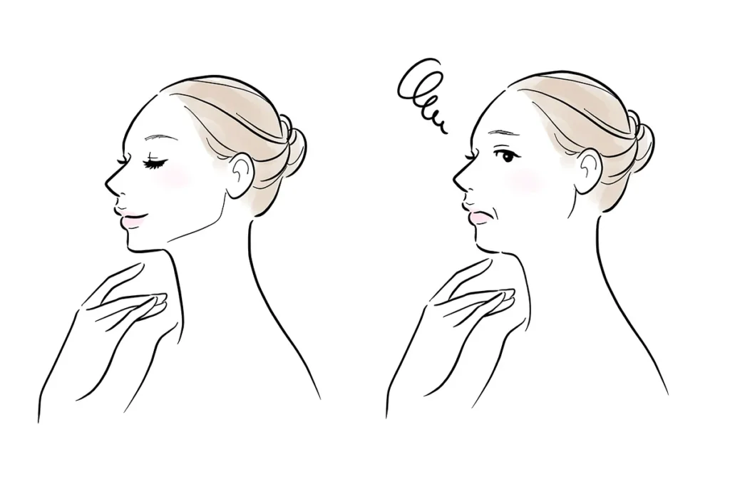 3-2. 事例②：頬がこける・やつれて見える